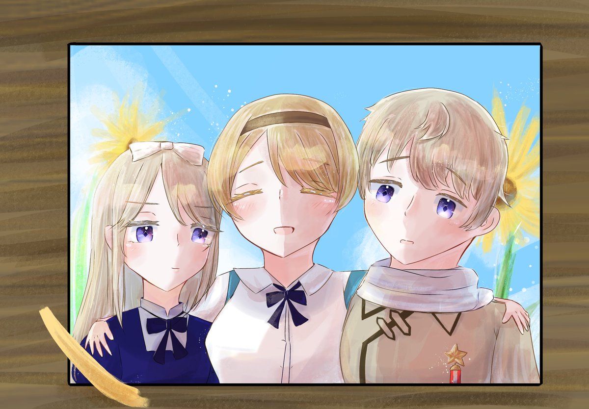 waterflearabbit's tweet photo. お誕生日おめでとうございます🎂🎉
#ウク姉誕生祭2026  
#とばっちり子生誕祭2026  
#ヘタリア https://t.co/n12TOGgAdu