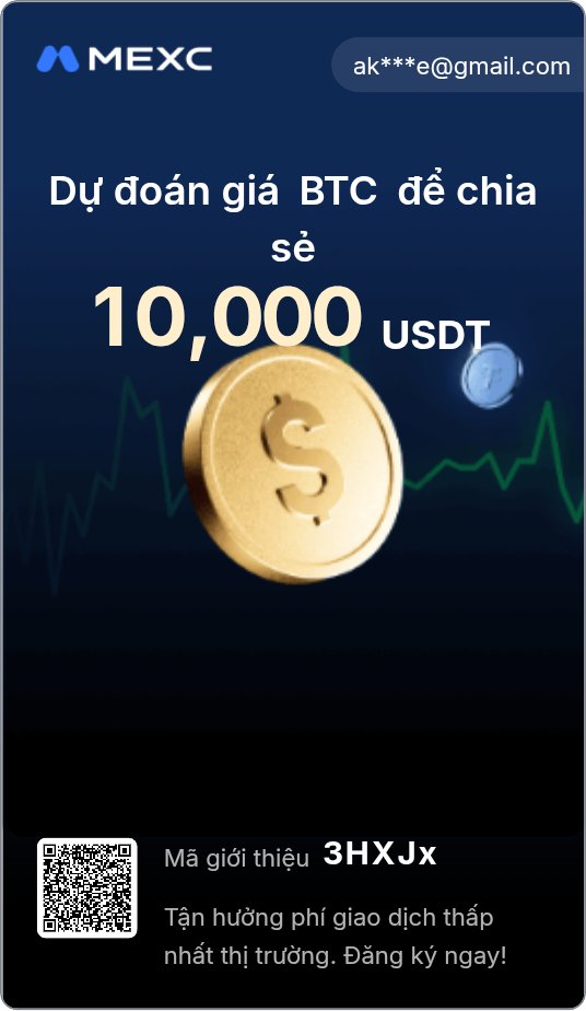 AKingCF's tweet photo. Cùng tham gia MEXC và nhận lên đến 10,000 USDT tiền thưởng!
https://t.co/7gGrLER091 https://t.co/MNdsYCjWU4