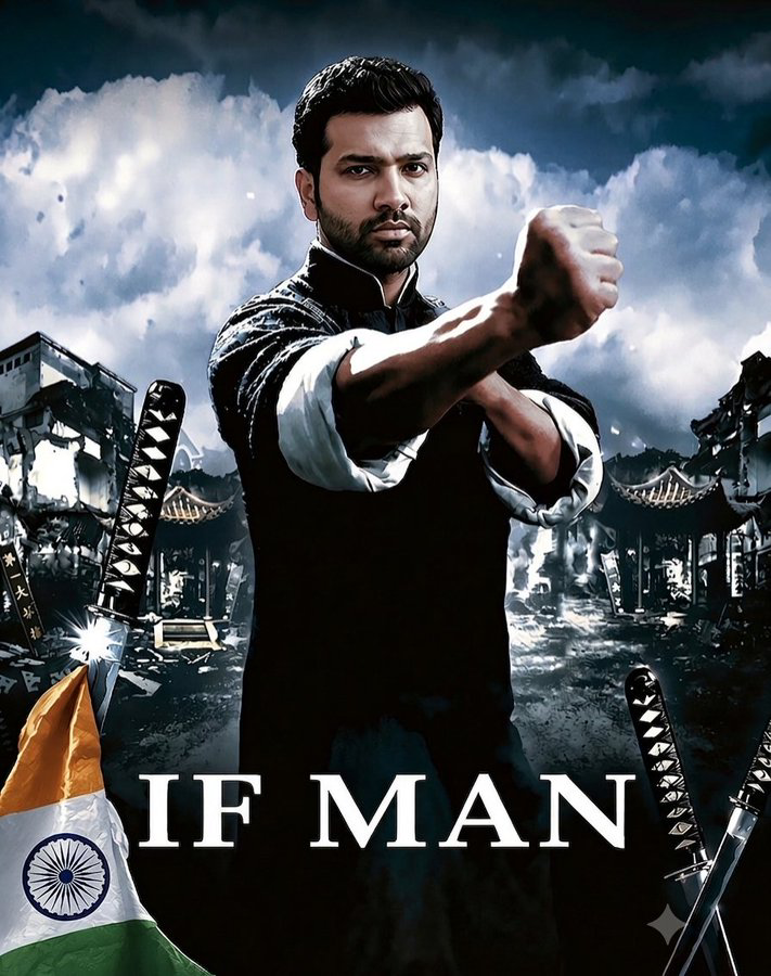 GOATA_45's tweet photo. 🚨ROHIT SHARMA IN MCU🚨 

-Rohit Sharma set to debut in MCU as a "IF-MAN"

MCU is planning a trilogy of "IF MAN" following  Doomsday 🔥

GOATA OF CRICKET COMING 🛐♥️ https://t.co/uUORIWBeRj