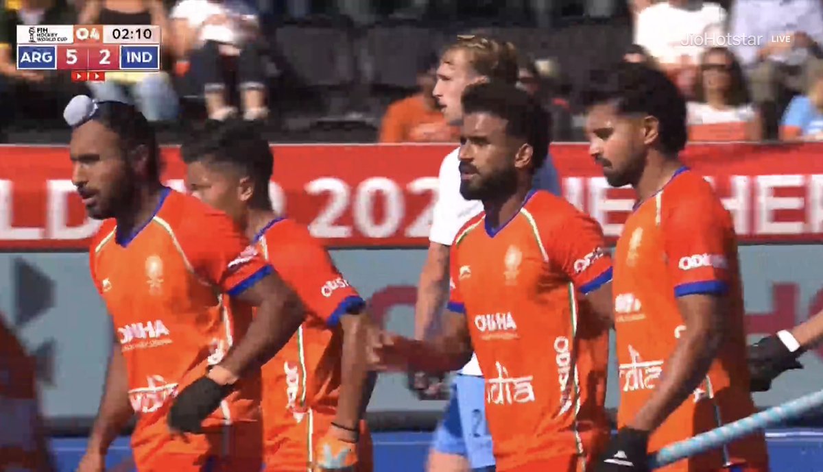TheKhelIndia's tweet photo. With this loss, Indian Men’s Team is also out of the Hockey World Cup Semis contention! https://t.co/Ktmzl2b3n2