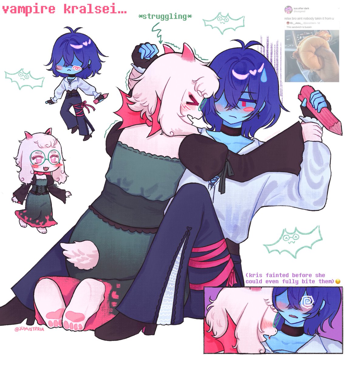 JUMISTERIA's tweet photo. girl i need you to lock tf in #kralsei #deltarune https://t.co/6l7aXqntSm