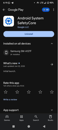 Sans_Google's tweet photo. If you’re still on stock Android…

Google silently installs SafetyCore (on-device sensitive content scanning)
and it reinstalls itself every time you try to remove it.

The community’s solution is simple and effective:
a placeholder APK with an absurdly high version number (2,000,000,000).

Once installed, Google can no longer overwrite it.
1. Uninstall SafetyCore

2. Install the placeholder

3. Keep control of your device

GitHub: https://t.co/enSZbjA2Ho

Even blocking a Google component requires workarounds on stock Android.

Have you tried it? Does it hold up over time for you?

#Privacy #DeGoogle #Android #SafetyCore #DigitalSovereignty