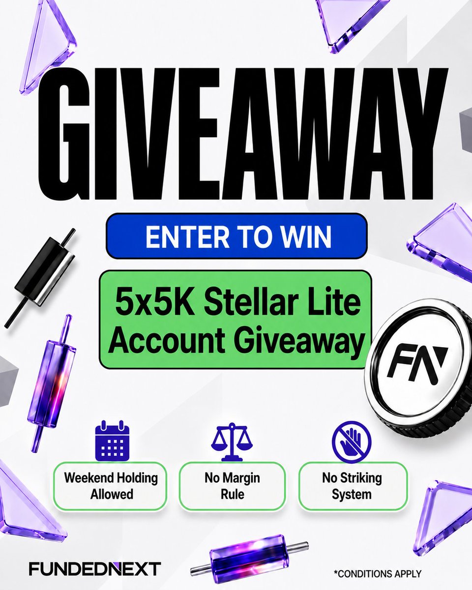 rotrade93's tweet photo. GIVEAWAY with one of my favourite firms-@FundedNext 

5x 5.000$ Stellar Lite accounts are given this time.

Rules
-Follow me and @FundedNext+@Flynnn_FN  on X
-Follow "twtim93"on Instagram
-Like and repost this
-Tag 2 friends.

Will announce the winners during the weekend ! 

All the best !