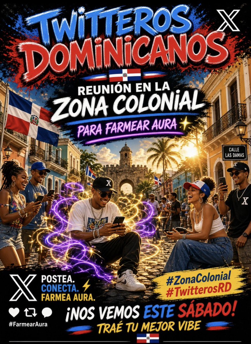 OradellRay's tweet photo. Twitteros dominicanos anuncian junte para farmear aura en la Zona Colonial. https://t.co/Luf9AYgroP
