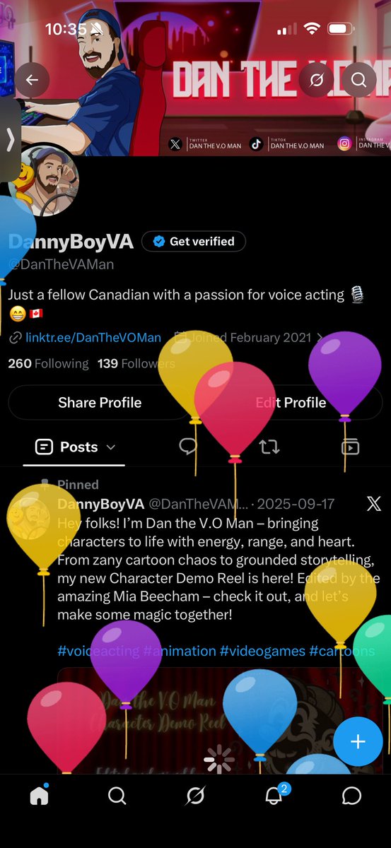 DanTheVAMan's tweet photo. Would you look at that, I seem to have gotten the balloons…which could only mean one thing…

I’m older today.
#HappyBirthday 🎉🎂🥳🎈🎊🎁 https://t.co/ZEelVtdcyv
