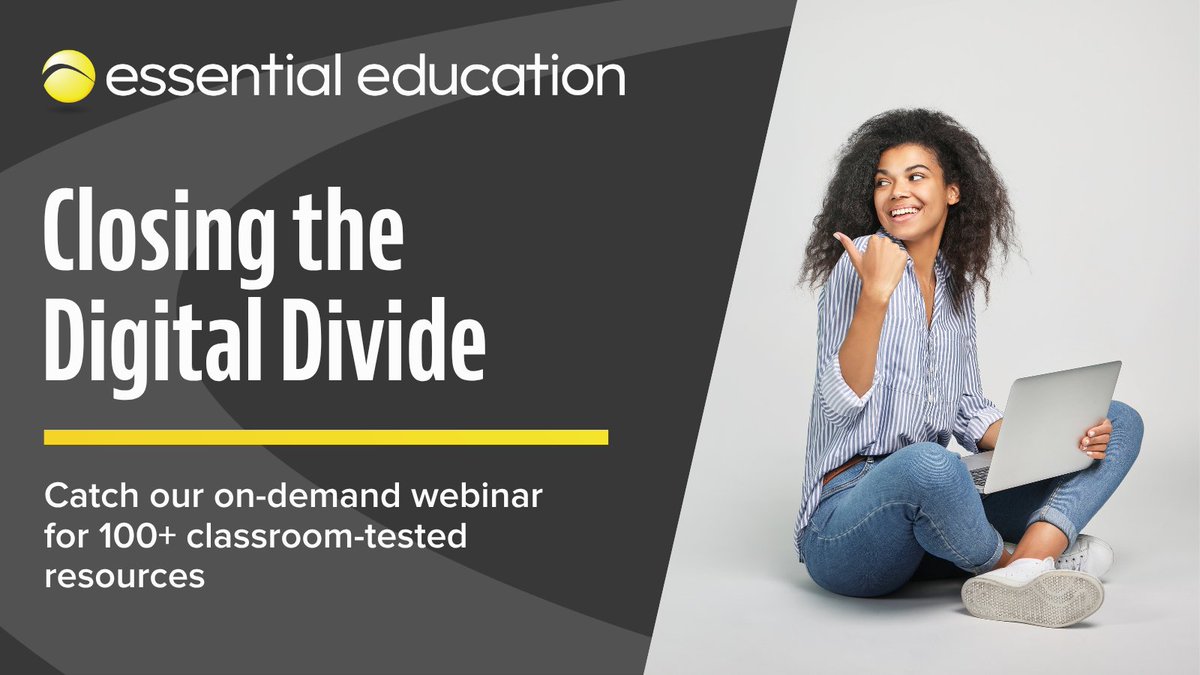EssentialEd's tweet photo. Want to bridge the digital divide in your classroom? 💻 Watch this webinar for 100+ activities and tips to build student tech skills. 👉 https://t.co/PhLSXMgxSN

#DigitalLiteracy #adulted https://t.co/hGQmqzUcIR