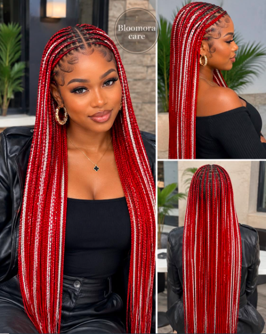 MarwaiA37's tweet photo. Long red braids with white accentsโclean, striking, and definitely made to turn heads I love this look! โจโค๏ธ๐ท๐ท
#RedBraids #LongBraids #BoxBraids #BraidingInspiration #ProtectiveStyle https://t.co/vOdsSOhkYO