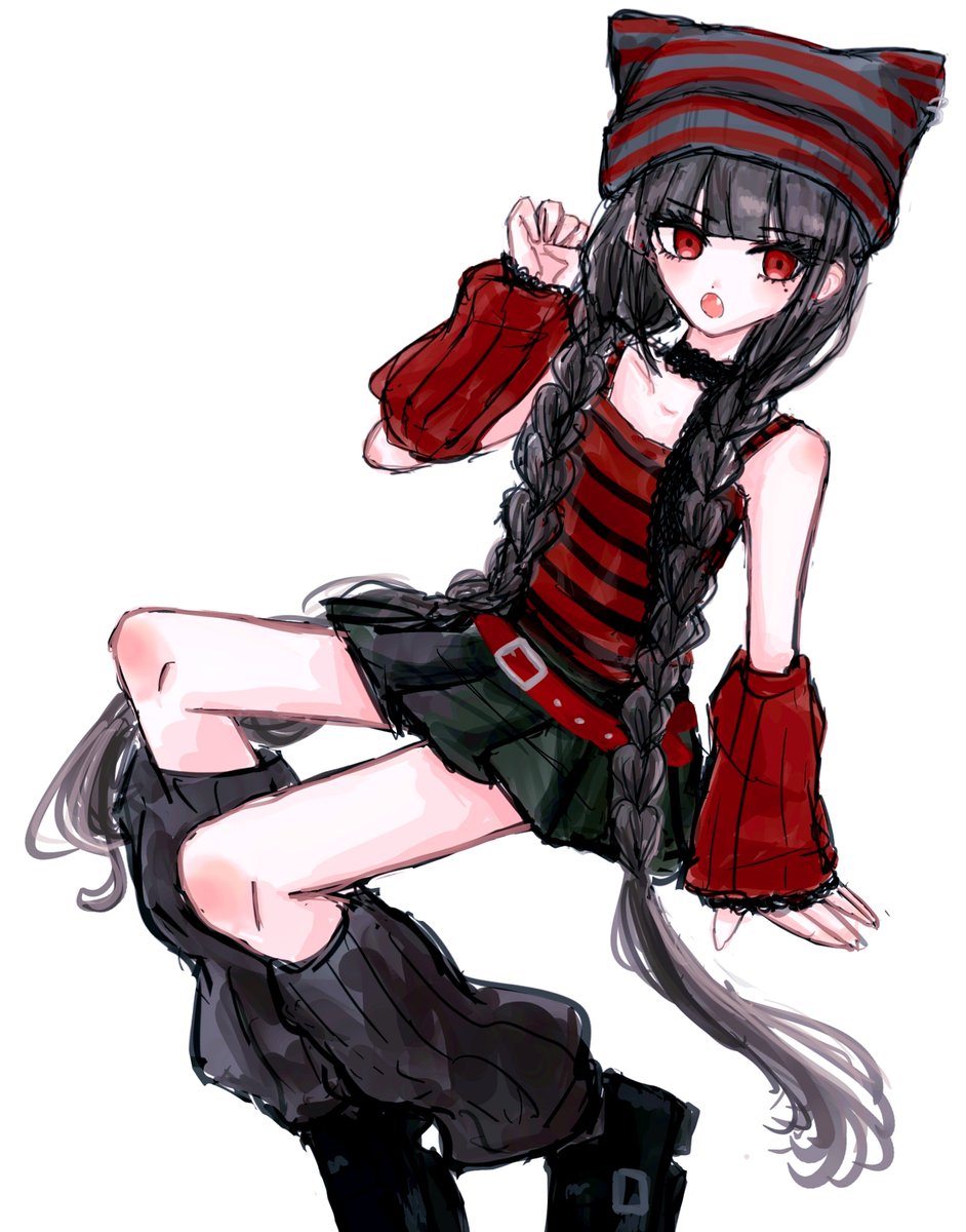 kikuimogobou's tweet photo. 春川さんに猫耳ニット帽被って欲しかっただけの絵(衣装捏造) https://t.co/ze0EkDxB7I