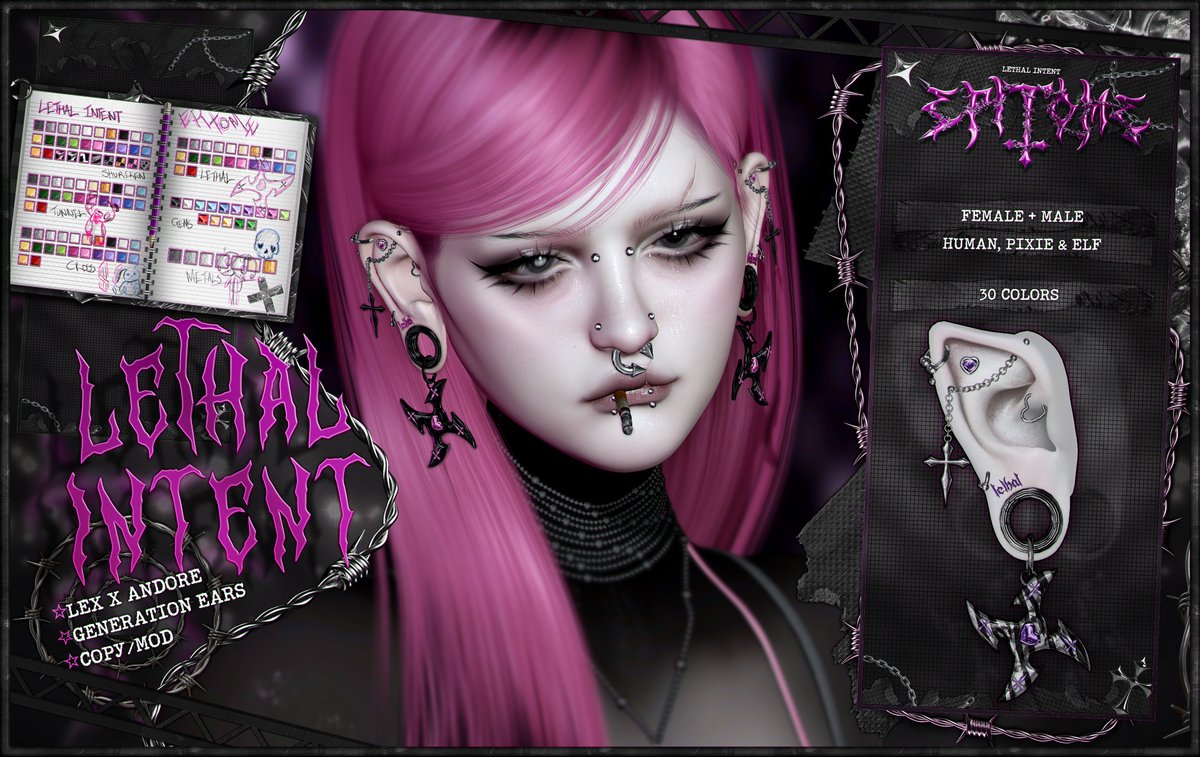 Sedated_Rabbit's tweet photo. +♡ EPITOME ' LETHAL INTENT ♡+  

AVAILABLE @ TWS ♡˚➜  https://t.co/Nwaxs38xZS
 ── ♱ · ♡ · ♱ ── 
RIGGED FOR LEX/ANDORE GENERATION EARS  

♰- Female + Male . Human, Pixie &amp; Elf  
── ♱ · 𓆩♡𓆪 · ♱ ── 
♡+ 30 Colors  
♡+ Copy.Mod https://t.co/mL72vNw0HW