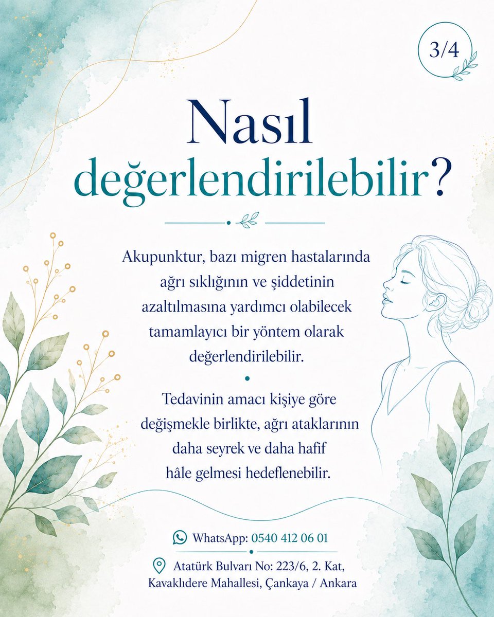 drsetenaymit's tweet photo. Migren, günlük yaşamı zorlaştırabilen bir durumdur. 🌿

Ağrı atağını beklemeden, kişiye özel bir değerlendirme ile tedavi planı oluşturulabilir.
📍 Atatürk Bulvarı No: 223/6, 2. Kat, Kavaklıdere / Ankara 📲 WhatsApp: 0540 412 06 01 https://t.co/I8DksclHHS