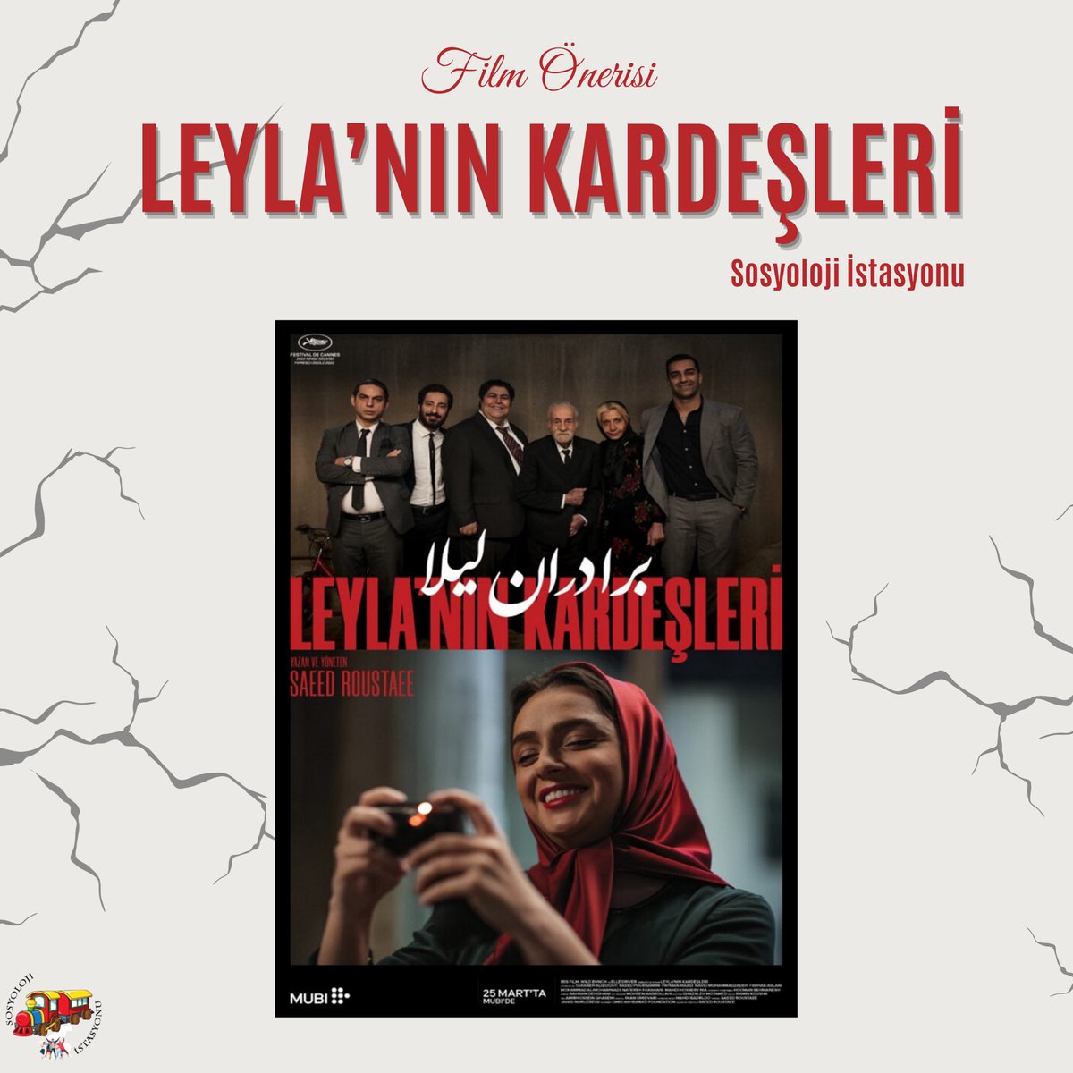 sosyolojistsynu's tweet photo. 🎬 Bu hafta film önerimiz: Leyla’nın Kardeşleri

Bir ailenin, bir evin ve yıllardır biriken kırgınlıkların ortasında geçen; karakterleriyle uzun süre düşündüren bir İran filmi.

Filmin konusu, oyuncuları ve neden izlemeye değer olduğunu gönderinin devamında bulabilirsiniz 🎞️ https://t.co/bmJ9RCOsbC
