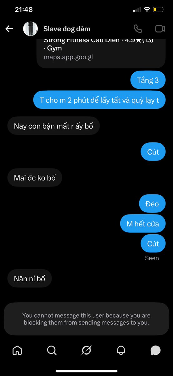 timathemaster's tweet photo. 1 là 1 mà 2 là 2.
Làm đéo gì có chuyện bố cho cơ hội đến gặp bố tận nơi mà đổi ý?
Cơ hội chỉ có 1. Không thì cút!
Đẻ ra đã là chó liếm chân đàn ông thì biết thân biết phận mà nghe lời.
Tao đéo rảnh. CÚT😌
#vnmaster #vietnamesemaster #GVNG #feet #socks #slave https://t.co/IwfhVRQo4a