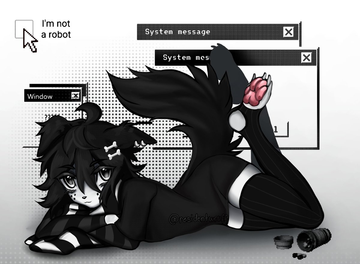 residentwruff's tweet photo. interweb puppygirl ^_^ #furryart https://t.co/dBjZphgvbO