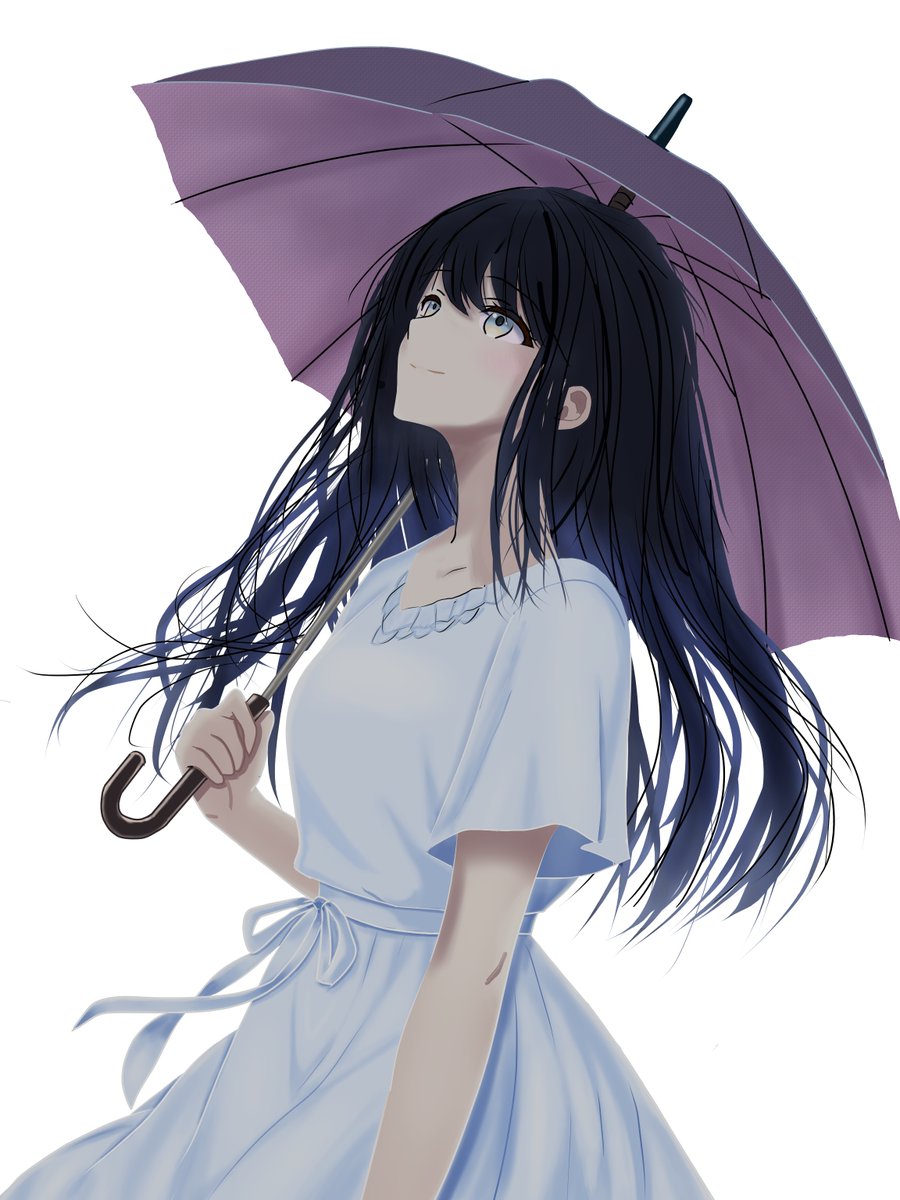 1jyos's tweet photo. #絵描き　#絵描き練習中　#42日目　#初心者

前髪修正
傘色変更
後方から光のイメージなので、全体を少し暗く

背景描こうとして光が描けなくてつらい……
描いては消しを繰り返し……まだ無理かな
暗くするために作った影用でシルエットになったので、薄めのシルエットと濃いめのシルエットです https://t.co/POazSsDruq