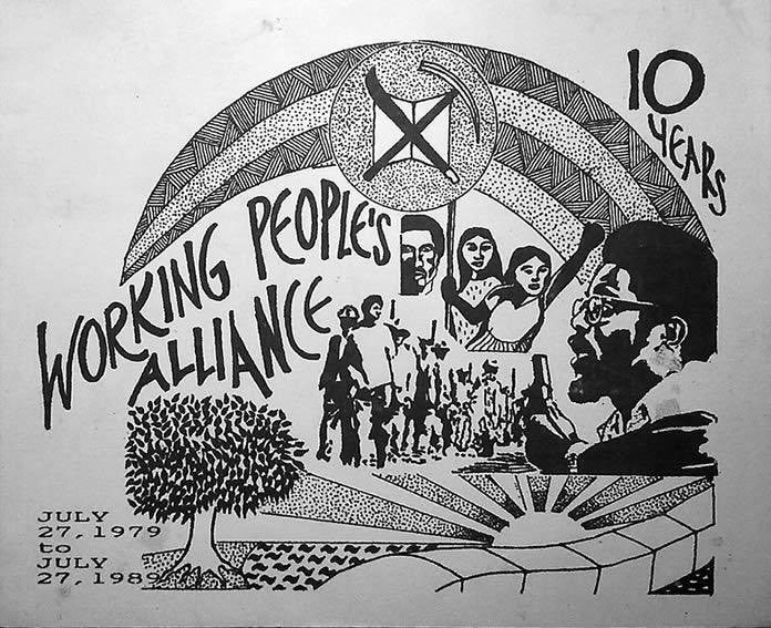 SocInAllNations's tweet photo. 🇬🇾 Mural of Walter Rodney’s Working People’s Alliance in Guyana, 1989 https://t.co/Hwgwo9y70h