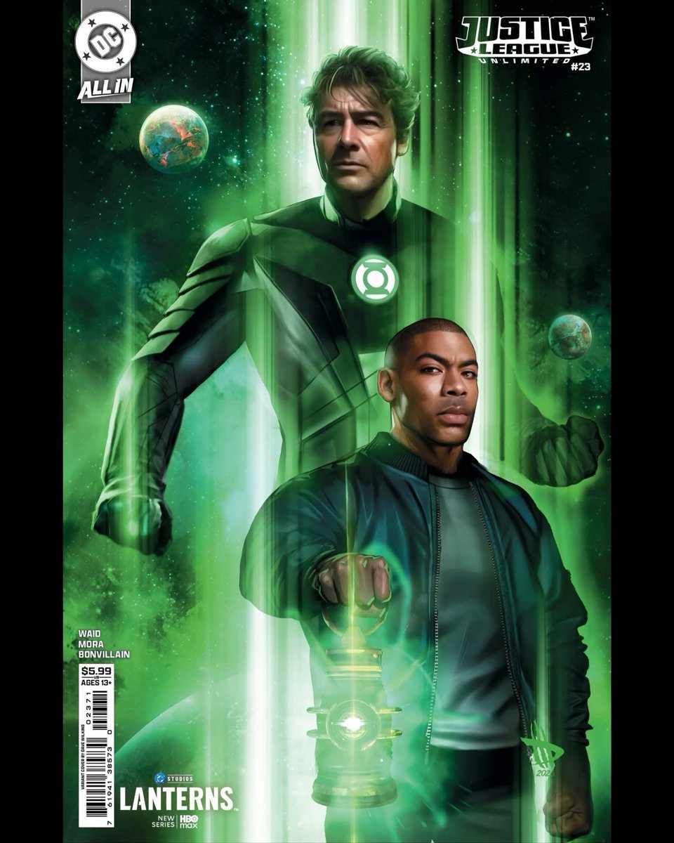 HiddenGemCinema's tweet photo. New cover art for Justice League Unlimited, featuring Lanterns!

By Dave Wilkins! https://t.co/RuEhcDEa4Q
