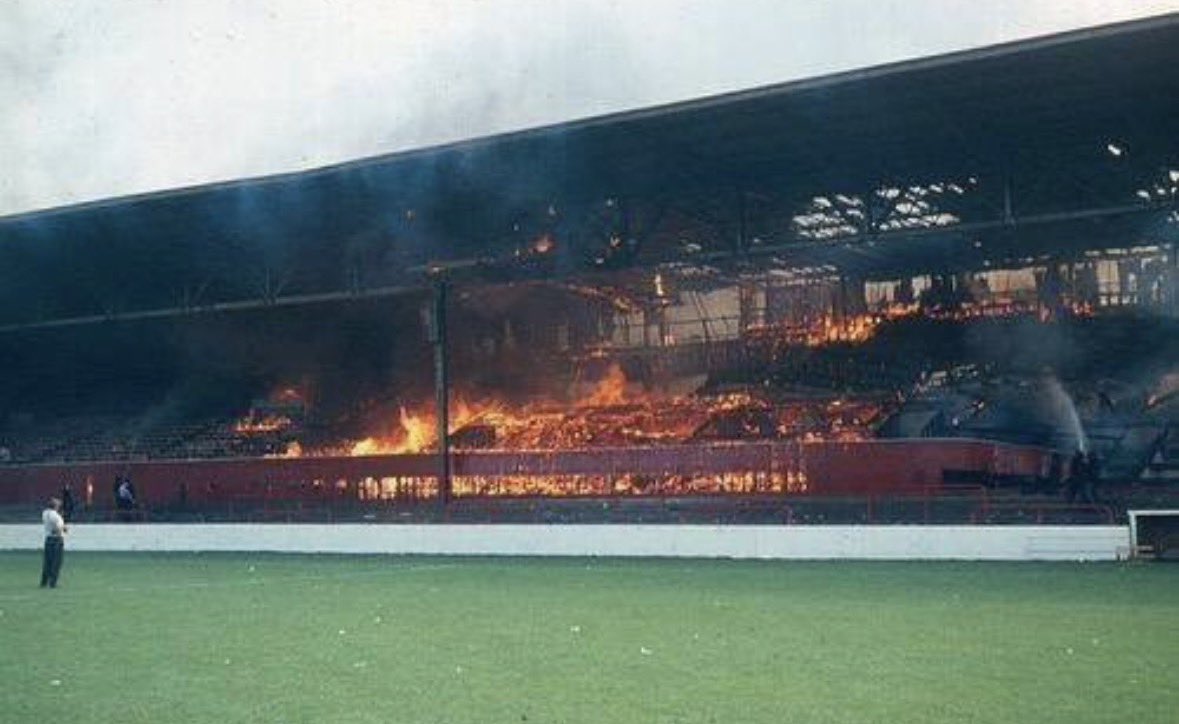 Awaydays23's tweet photo. ON THIS DAY 1968: A fire broke out at the City Ground during Nottingham Forest’s match against Leeds United.

Thankfully, no lives were lost.

#NFFC #LUFC https://t.co/mdHcENRt0v