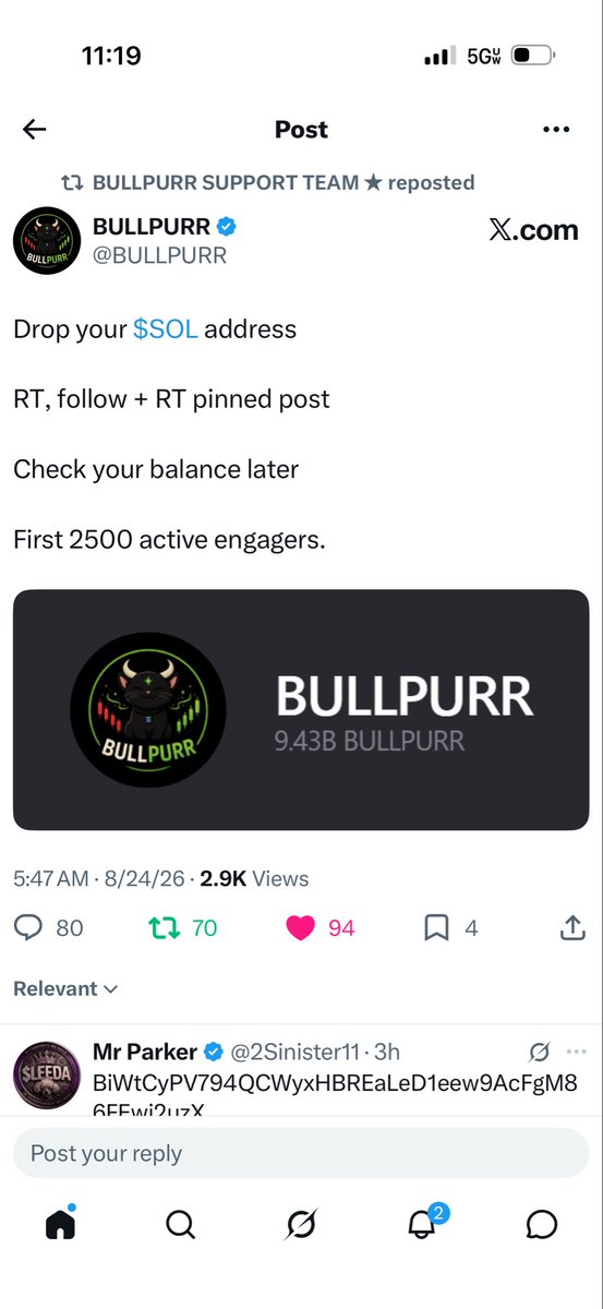 Reedcapps4094's tweet photo. @BULLPURR @BULLPURR_TEAM_ 2GUgbjkVamxYSq744nio445ViR1HnxYYnCQgGFULw5V2 https://t.co/bBsr4jRUqB
