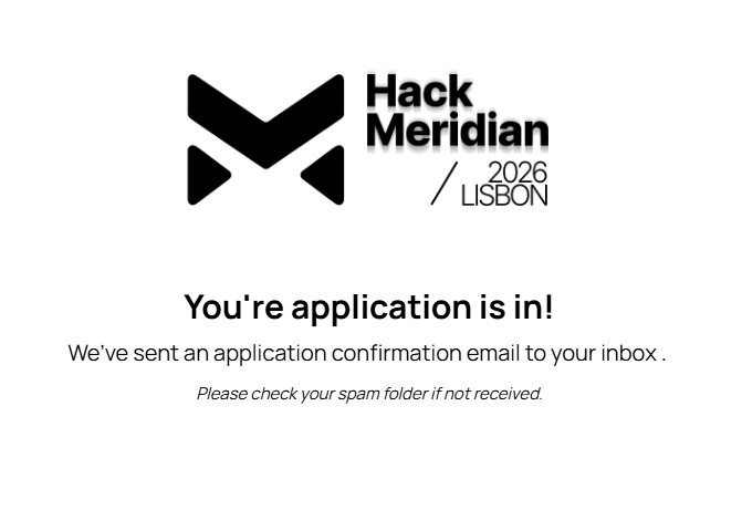 blakyto's tweet photo. Postulación enviada para HackMeridian 2026 en Lisboa con el equipo CAMADA.
Ahora, a esperar y seguir construyendo.
@BuildOnStellar @TellusCoop @Stellar_Chile
#HackMeridian2026 #Stellar #Meridian2026 https://t.co/ne34P5AfhC