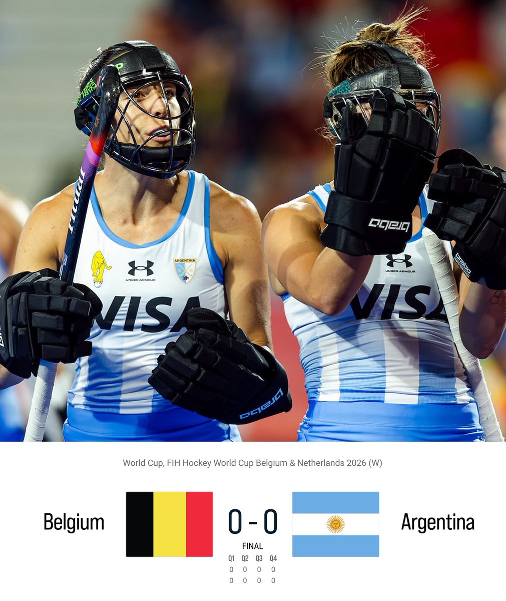 porquetendencia's tweet photo. "Las Leonas":
Porque Argentina igualó con Bélgica y enfrentará a Australia en las semifinales de la #HWC2026 https://t.co/YhZ2Wj1GzL
