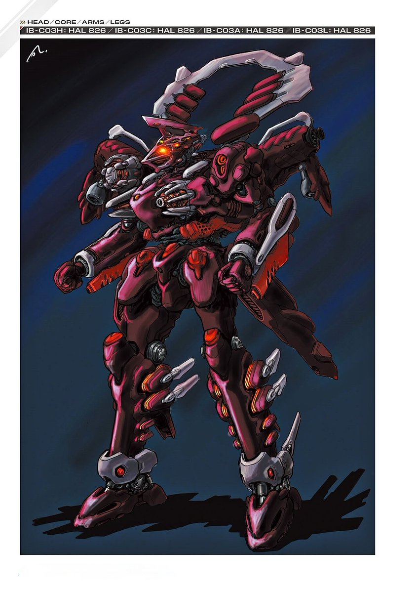 Aetas_Memoria's tweet photo. Design drawings &amp; concept art by Shōji Kawamori, &amp; Studio Nue, for Armored Core VI: Fires of Rubicon.
Ibis Series ACs, armed with Coral-based tech, IB-07: SOL 644, &amp; IB-C03: HAL 826 of the Rubicon Research Institute. From Armored Core VI: Fires of Rubicon Official Art Works book. https://t.co/IdDSKNHEHh