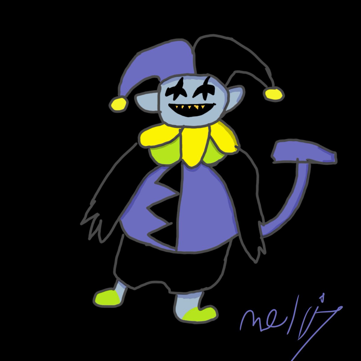 gar3789's tweet photo. To the jevil fans who have been starving for content for years, I hope this puts you on for a lil bit #jevil #deltarune #deltarunefanartㅤ #deltarunechapter1 https://t.co/xuc0RDw8MX