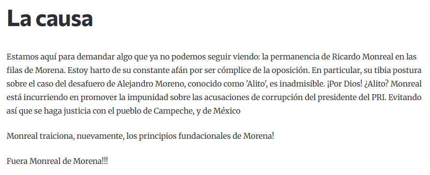 Anruh3's tweet photo. Exigir la renuncia de Ricardo Monreal a Morena - ¡Firma la petición! https://t.co/fzQUeNwrzo a través de @Change_Mex 

FUERA MONREAL https://t.co/CGiVOStE3z
