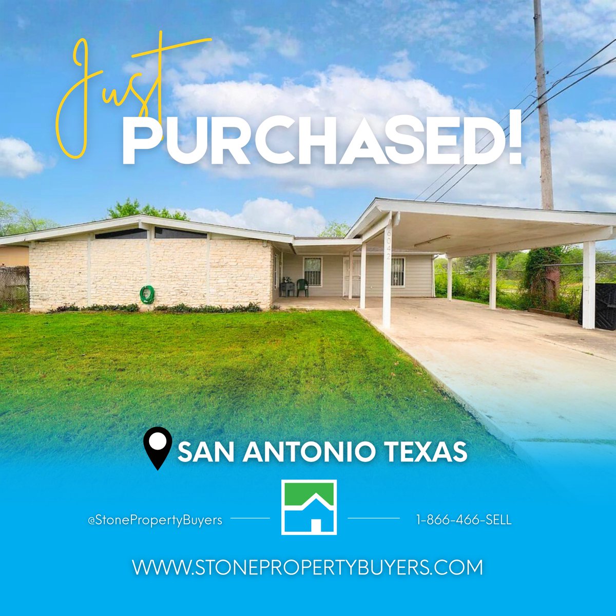 StonePropBuyers's tweet photo. 🎉🏡 Just Purchased in San Antonio, TX!

Another successful purchase in the books! 🔑✨ We’re excited to add another San Antonio property to the Stone Property Buyers portfolio. 🤝🏡

🌐 https://t.co/FGBAPFQNzM https://t.co/mYeBmFmSlz