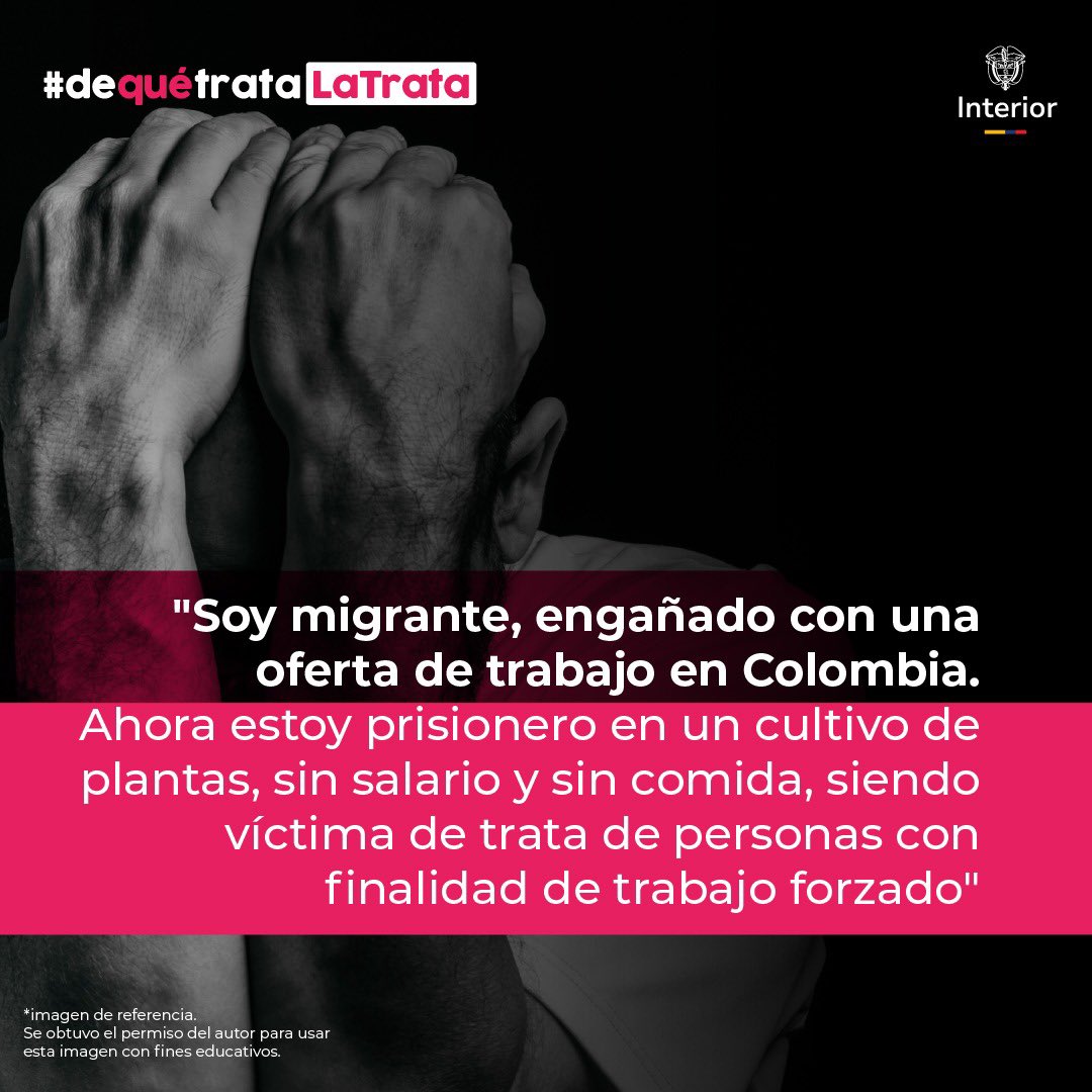 SecGobiernoBaq's tweet photo. Una oferta de trabajo puede parecer una oportunidad, pero también ser una trampa.

La trata de personas puede presentarse mediante engaños, explotación y trabajo forzado.

🔎 Verifica las ofertas. No permitas que el engaño te convierta en víctima. https://t.co/81fyk7J4o3