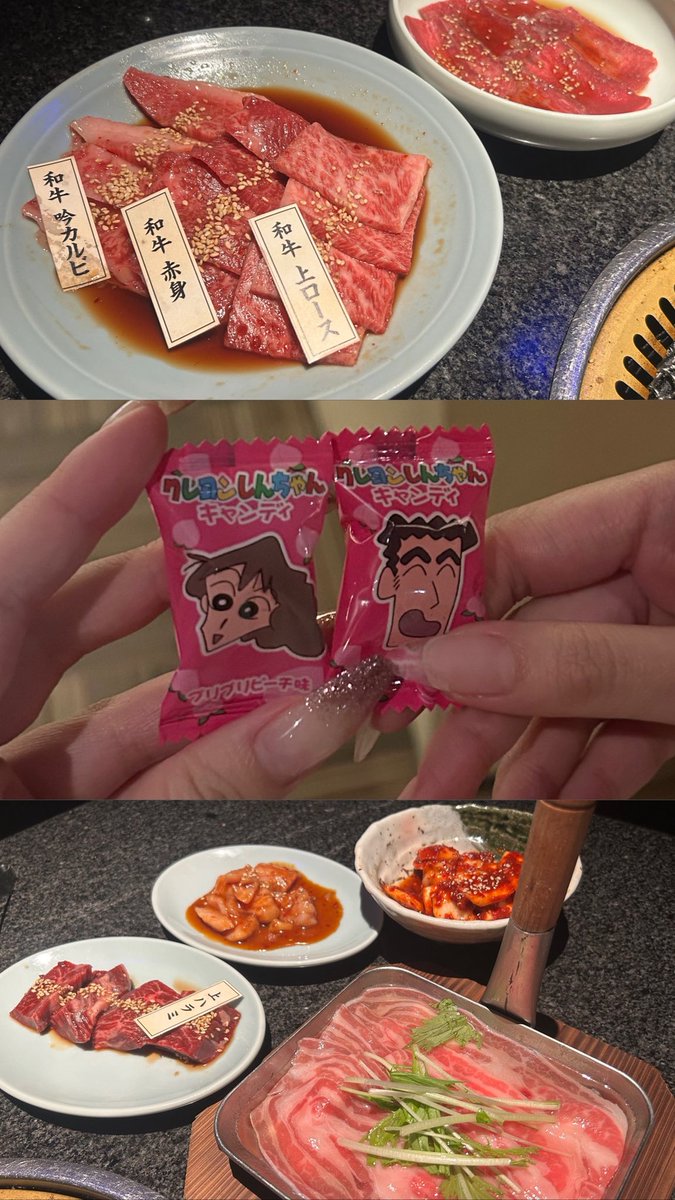 achikochan02's tweet photo. ご褒美やきにく♩かなりしあわせ😆😆帰りにしんちゃんの飴貰った😆💖
ホテル帰ってきて爆睡しそうだったがふたりともお風呂入ってえらい🤩 https://t.co/hsSLkdvYpE