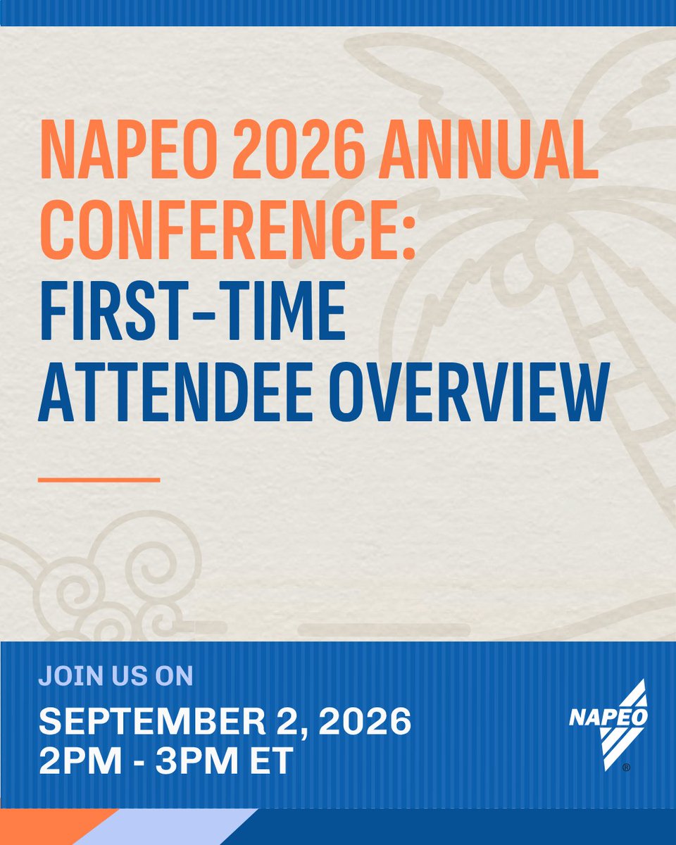 NAPEO's tweet photo. Join us 9/2 for a webinar to help you prepare for #NAPEO26. We'll cover the schedule, networking tips and how to get the most from sessions and the Marketplace, plus live Q&amp;A.
 
Register: https://t.co/4lbgVGBjv4 https://t.co/LyjCyIeZwd