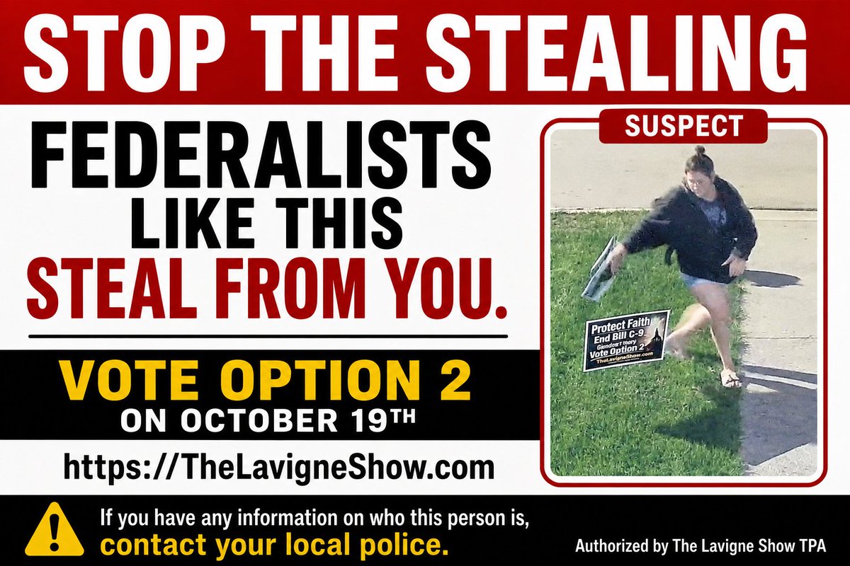 JasonLavigneAB's tweet photo. Thank you Albertans,

We have placed an order for 200 of these lawn signs to help share the message, federalist should stop stealing from us.

We will be focusing on Innisfail for these signs, but if you want one or any of our other signs, make your request here
https://t.co/mLJD1u74dR

Vote Option 2 on October 19th to Stop the Stealing.