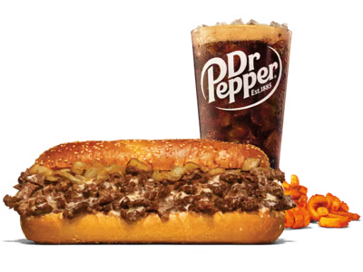 FrankBr05713205's tweet photo. Sheesh. 
While I like Arby's. I am not paying $21.00 for a fast food meal! To me, that's a little insane.
 Guess I am cheap or old, probably both. 

Half Pound Cheesesteak Meal
$21.09
A half pound of seasoned, thinly-shaved Angus steak with melted white American Cooper® cheese and caramelized onions on a toasted sesame sub roll.