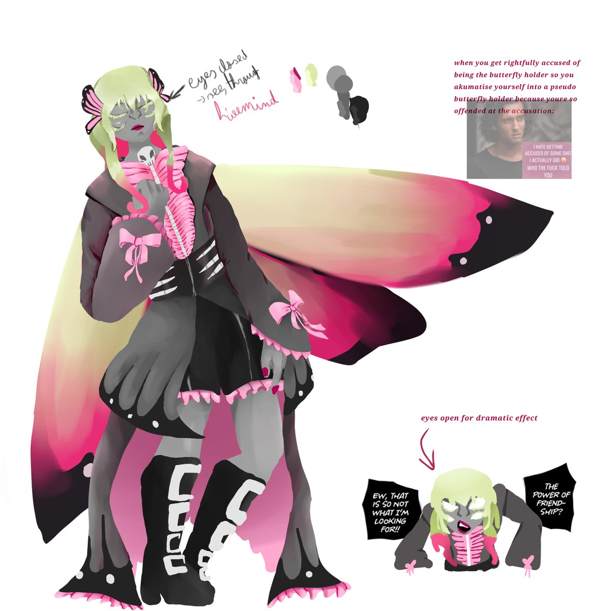 cloveranciel's tweet photo. #OC #MLB 
GUYS, MEET ACHERONTIA, AKUMATISED FAL. please dont let this flop istfg 😇 https://t.co/wu96HZD6Dy