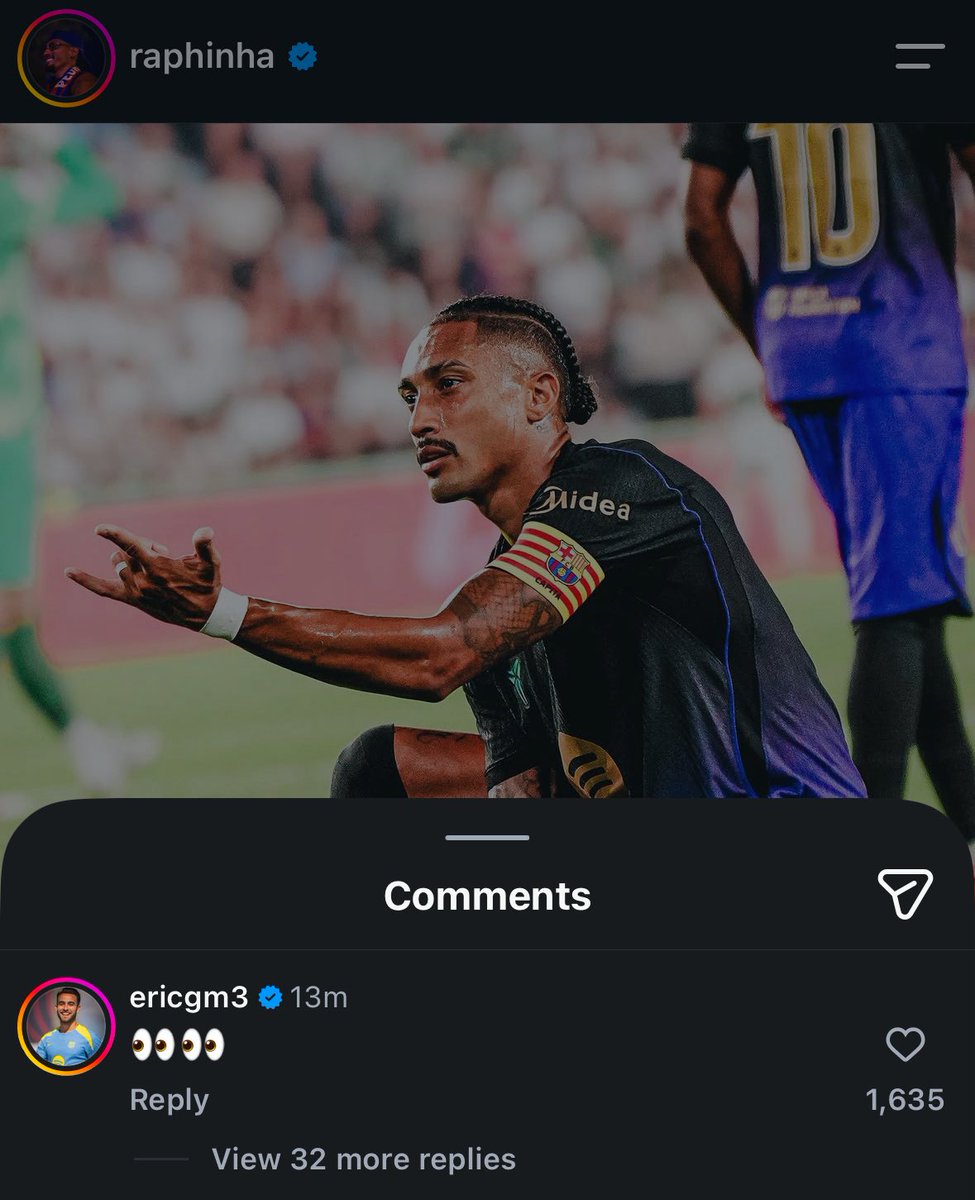 ReshadRahman's tweet photo. 👀 Eric, via Raphinha’s IG: https://t.co/AWGoXsJNLM