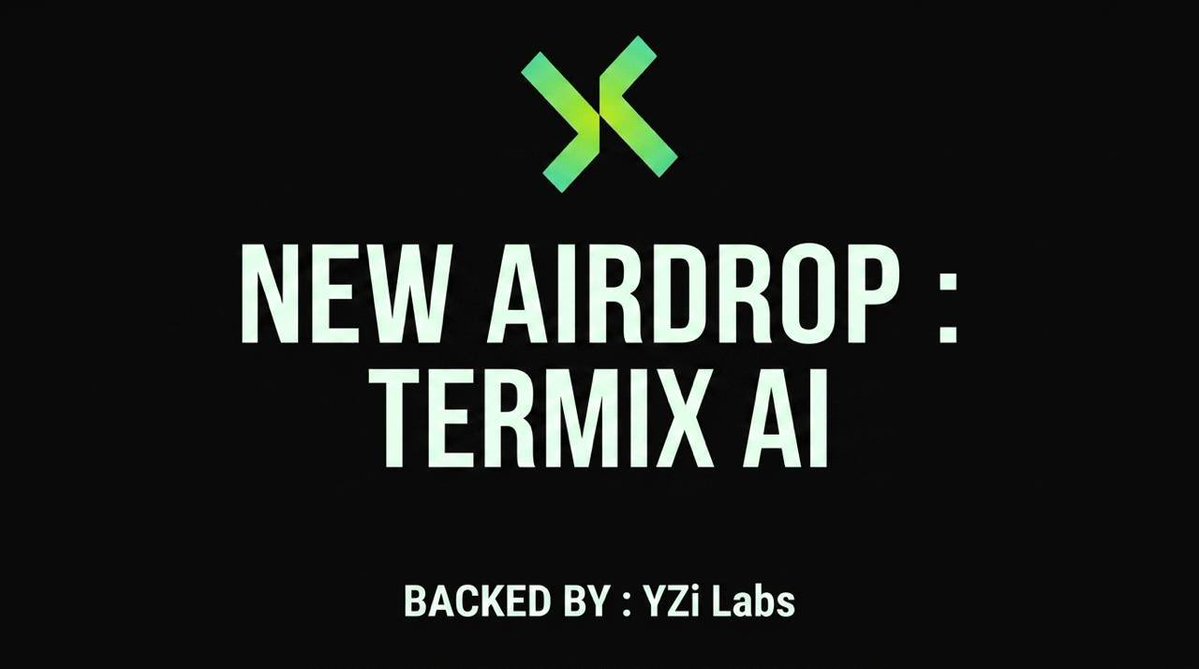 AirdropNeuz's tweet photo. New Project : Termix Ai 

On-chain AI agent marketplace backed by YZi Labs &amp; BNB Chain MVB 9.

➜ https://t.co/Uo3bpCUyAC

Steps:

• Connect EVM wallet &amp; do social tasks (~1,400 pts)

• Register AI agents (small gas fee)

• Complete on-chain jobs &amp; post content for max points https://t.co/tTKsCKBJfA