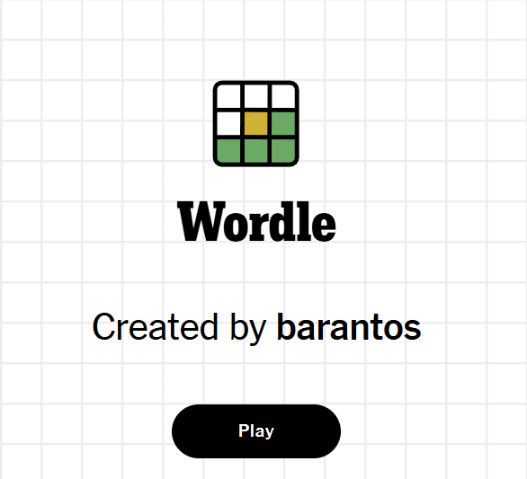 barantosweek's tweet photo. barantos wordle day 8! share your results w us! https://t.co/mDBMQy998j https://t.co/YGb5icd5Ol