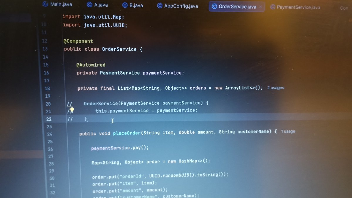 SwainShubh's tweet photo. Day 84 of java 🚀 

Today i learn 

✅ Resolving circular dependency using field injection and setter method 
✅ We should never make any circular dependency in our code
✅ Bean scope types :- singleton, prototype 

#java #javadeveloper #spring #springboot https://t.co/0fp9BciBRH