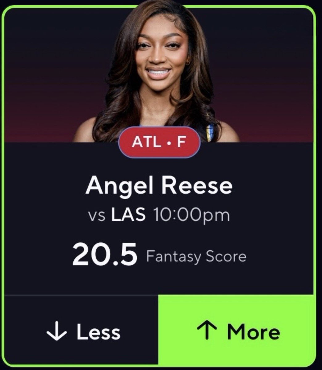 RACKEMSPORTS's tweet photo. 🔥🔥 PLAY OF THE DAY 🔥🔥

ANGEL REESE OVER 20.5 1H FANTASY

 #POTD #PLAYOFTHEDAY #PrizePicks #playerprops #DFS #pp #mlb #NFL #NFLPRIZEPICK #nfltwitter #nbatwitter #NBA #nbaplayoffs  #NBAFinals #WNBACommishCup #tiktok #NBAprizepick #WNBACommissionersCup 
 #WNBAPicks #nbaespn #wnba #NBACup #nbaprop #nbaplays #WNBATwitter #WNBAProps #wnbabets #nbabets #WNBA #nbapickstoday  #Gambling #GamblingX