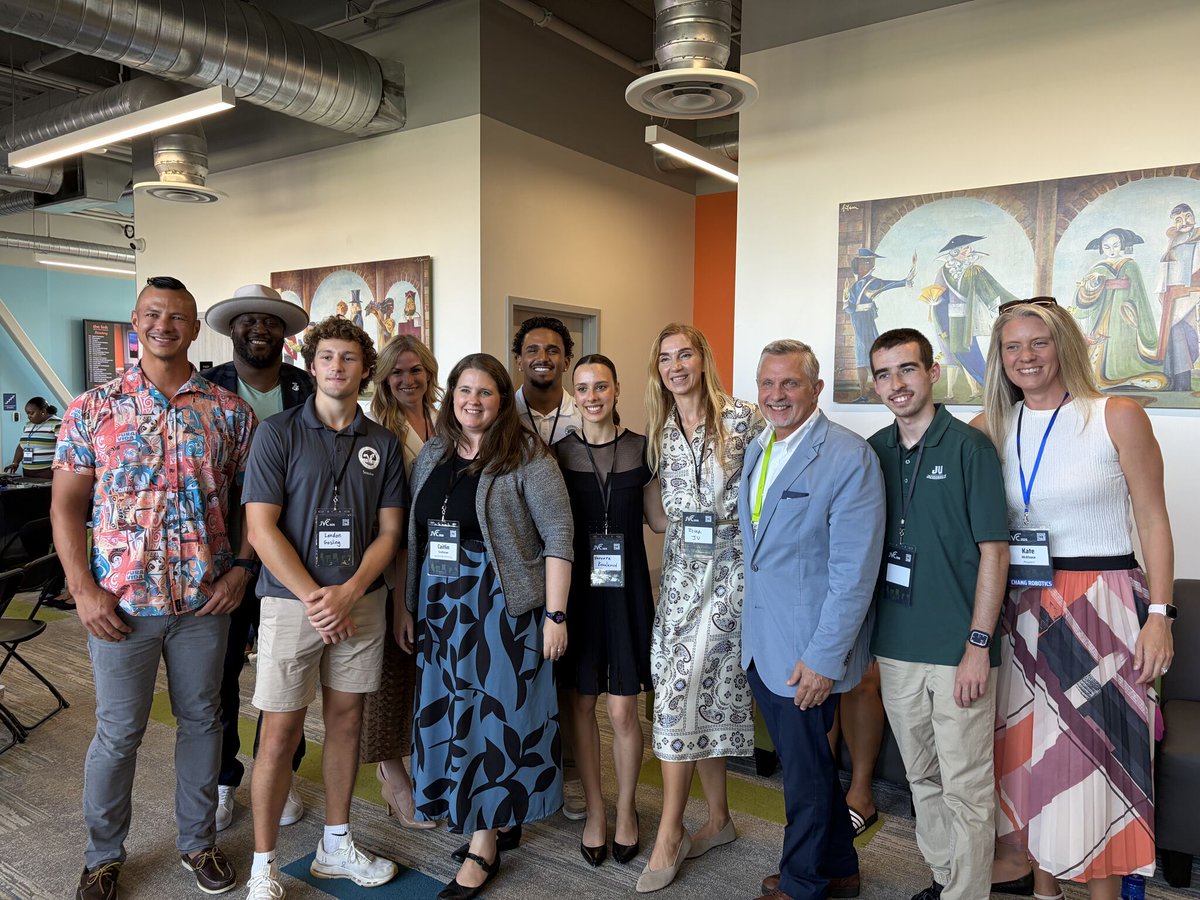 JUbusiness's tweet photo. Last week, Davis College of Business &amp; Technology faculty and students attended the Jacksonville Venture Competition, getting a firsthand look at real-world venture pitches and the opportunity to connect with local business leaders and entrepreneurs. https://t.co/YKPBDWTCCy