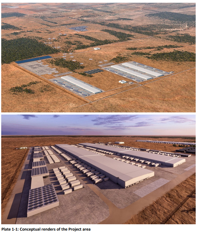 FinGigawatt's tweet photo. 🚨 $IREN’s Bundey AI data centre in South Australia is shaping up to be HUGE.

The EPBC project description reveals:

• 800 MW gross electrical load
• ~550 MW IT load
• 3 large-scale data halls
• ~50 MW IT blocks
• Direct connection to ElectraNet’s Bundey substation
• ~2 km of new transmission infrastructure
• ~30 transmission towers
• 500+ construction FTEs
• 200+ operational FTEs
The project is planned to ramp in 50 MW IT increments, with energisation potentially every ~6 months.
And importantly, the filing confirms TAS 1 Holdings is wholly owned by IREN ($IREN).
This is one of the more significant AI data centre developments in Australia. 🇦🇺⚡️

The RFP, which landed in offices of CDC Data Centres, AirTrunk, NextDC, Iren and Stack among other players, culminated in an initial round of proposals at end of March. A handful of parties were invited to on-site meetings in Canberra in early April, when Amodei was in town to meet Treasurer Jim Chalmers.