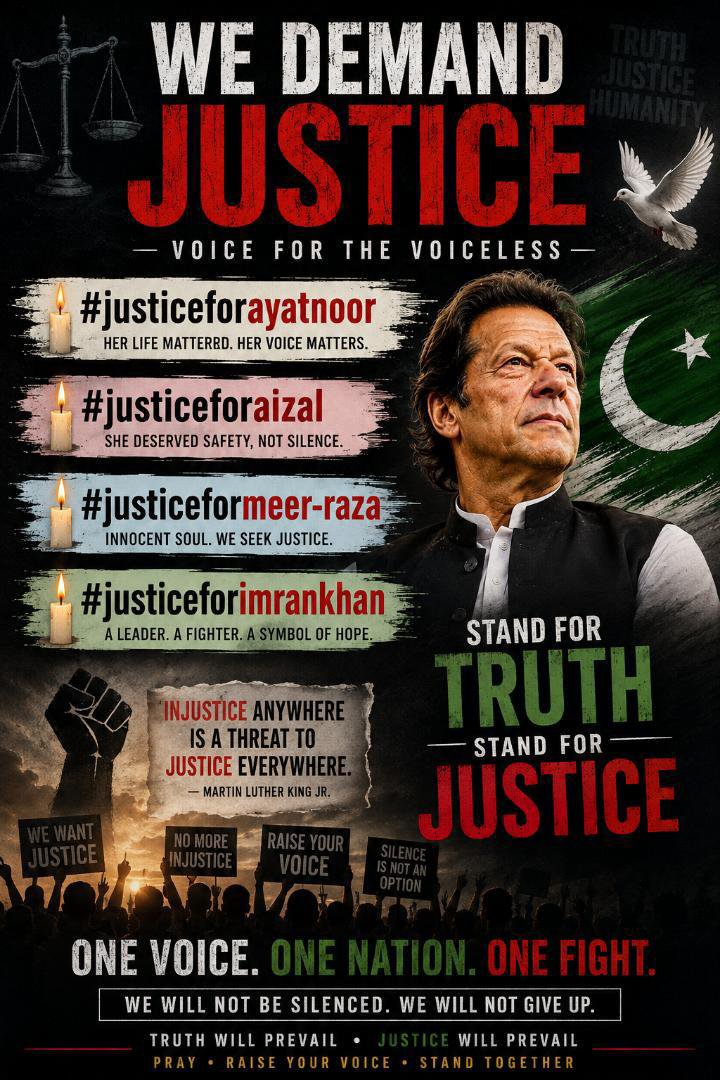 zwardah23's tweet photo. #justiceforayatnoor
#justiceforimrankhan
#justiceformirraza
#justiceforaizal https://t.co/zr7uznizoJ