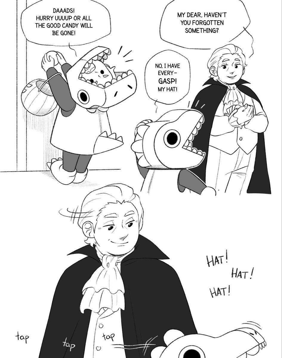 cesiscribbles's tweet photo. Halloween with the ineffable family! 🎃🧛🏻🦖🐈‍⬛

Part 1 (1/2) https://t.co/P4D0tagpR6