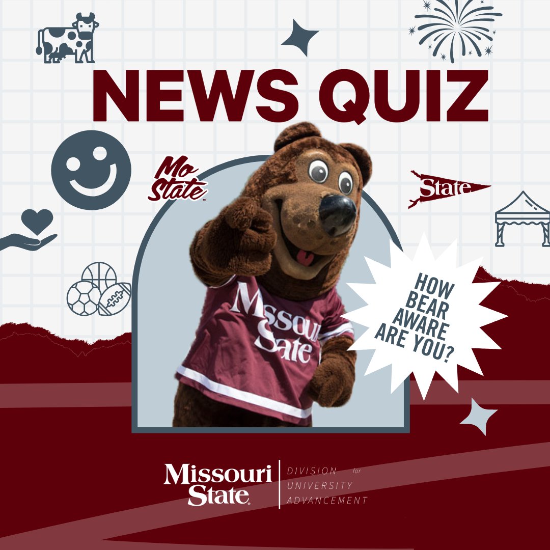 maroonation's tweet photo. Think you kept up with Bear Nation this summer? 🐻 Take our 10 question Missouri State summer news quiz and see just how Bear aware you really are.
https://t.co/G8fwaoMTGe https://t.co/XaEOHyeETf