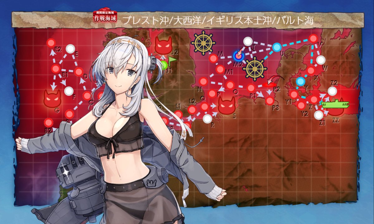 Inadu_k's tweet photo. 涼月改、未改の両旗艦でE5甲突破❗️👏👏👏
今回もALL 甲 やった～～！

後段欧州+簡単めでチャンスと思って両旗艦チャレンジしてよかった🥳
念願の違法艦爆初ゲットでうれしいですわ～
（録画したのはリプに ↓ ） https://t.co/cJ5lNqYsjz