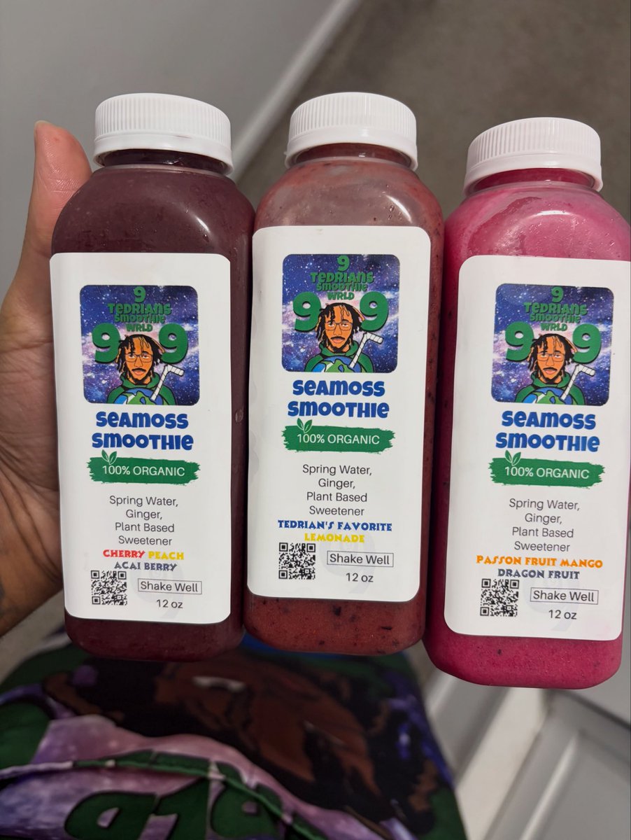 Tedrian_'s tweet photo. 🔥 TODAY’S MENU IS HERE! 🔥

We’re bringing back Tedrian’s Favorite Lemonade 🍓🫐🥭🌿 — Strawberry, Blueberry, Mango &amp; Mint! 💙

PLUS, we’re introducing 2 NEW flavors today! 🍒🍑🫐🥭✨
🍹 Cherry Peach Acai Berry Punch
🍹 Dragon Fruit Passion Fruit Mango
#SeamossSmoothies https://t.co/FWgpsyIcDn