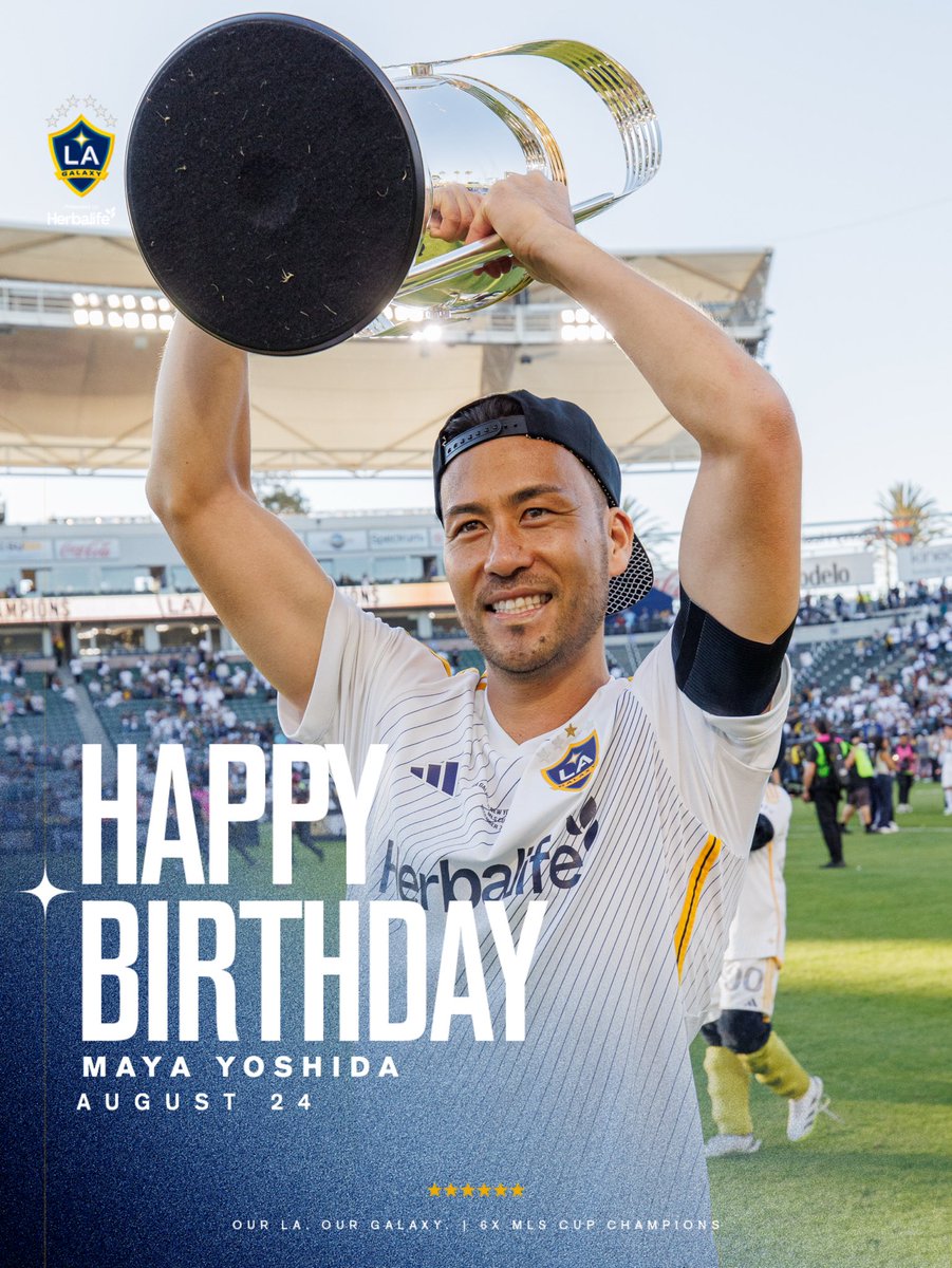 LAGalaxy's tweet photo. 誕生日おめでとう, @MayaYoshida3 🎈 https://t.co/xGebiCbt1h