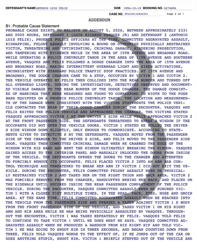 KekAnders's tweet photo. @BroomheadShow @PhoenixPolice @KTAR923 Jughead's description of the unconstitutional assault on Phx. citizens by the Phx. PD is what you'd expect from an illiterate redneck. Allow us, antifa-a world famous terrorist org.-to provide the actual charging doc's related to the incident. Btw, fuck the police. https://t.co/HqfimldHSQ