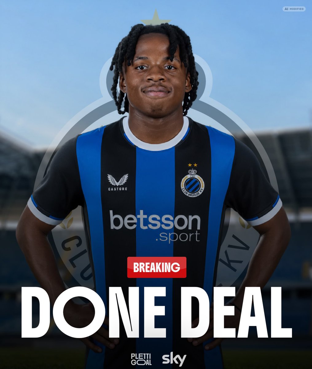 Plettigoal's tweet photo. 🚨💥 Wisdom Mike to Club Brugge - DONE DEAL ✔️

Full agreement reached with FC Bayern for the 17 y/o talented winger. €5m fixed fee following @HLN_BE. Understand Bayern secured add-ons + sell-on clause. Contract until 2029.

Medical scheduled for tomorrow. Champions League for Mike. @SkySportDE 🇩🇪