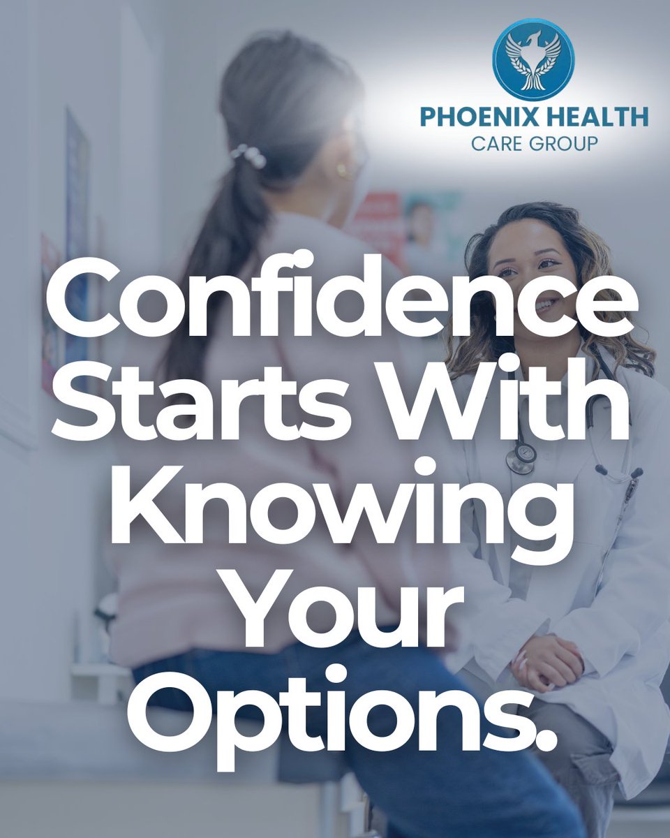 Phoenix_HCG's tweet photo. You don't have to live with discomfort or uncertainty without exploring your healthcare options.

Ask questions. Get informed. Make choices that feel right for you. 💙

#WomensWellness #WomensHealth #EmpoweredWomen #IntimateWellness #PhoenixHealthcare https://t.co/CjStz4YR4V